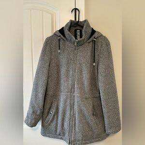 Size Large Gray Hooded Coat